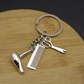 Metal Hair Salon Tools Keychain Bag Charm Gift view 4