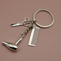 Metal Hair Salon Tools Keychain Bag Charm Gift view 2