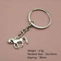 Zinc Alloy Horse Keychain Bag Charm Gift – Silver view 2