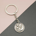 Metal Star Moon Keychain Minimalist Bag Charm view 1