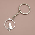 Metal Minimal Cat And Mouse Keychain Bag Charm Gift view 6