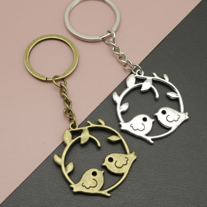 Zinc Alloy Bird Cage Keychain For Bag Charm Gift