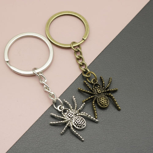 Metal Spider Keychain Bag Charm for Keys and Gifts