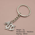 Metal Minimal Dragon Keychain Bag Charm Gift For Men view 2