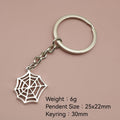 Metal Spider Web Keychain Bag Charm view 2