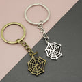 Metal Spider Web Keychain Bag Charm view 1
