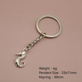 Zinc Alloy Seahorse Shape Keychain Bag Charm Gift view 2