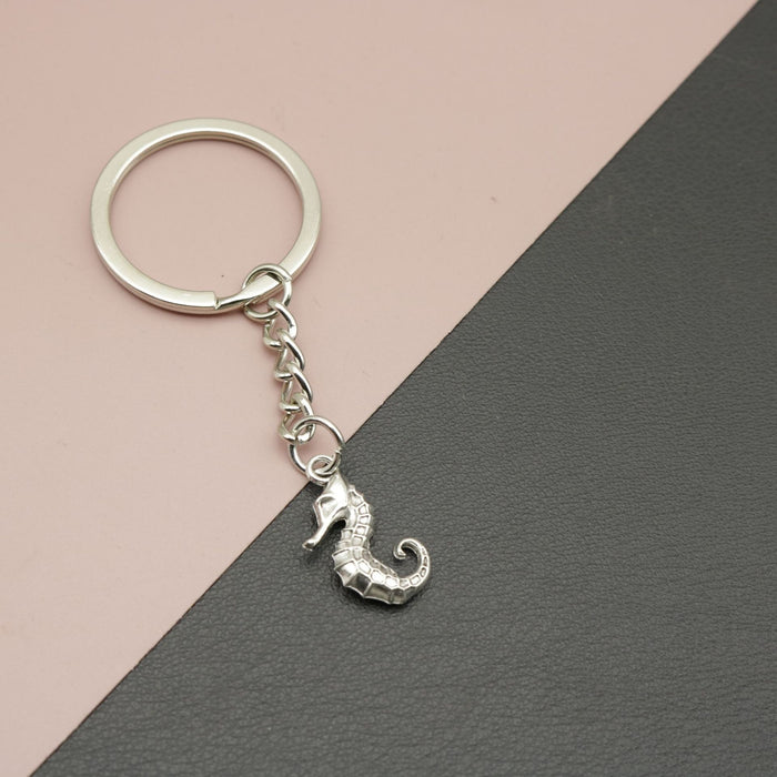 Zinc Alloy Seahorse Shape Keychain Bag Charm Gift