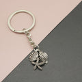 Zinc Alloy Starfish Shell Keychain Beach Bag Charm view 1