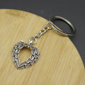 Zinc Alloy Feather Wing Heart Keychain Bag Charm Gift view 4