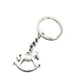 Metal Rocking Horse Keychain Cute Key Ring Gift view 5