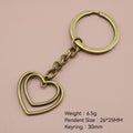 Zinc Alloy Minimalist Heart Keychain For Bag Charm Gift view 2