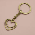 Zinc Alloy Minimalist Heart Keychain For Bag Charm Gift view 6