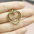Zinc Alloy Minimalist Heart Keychain For Bag Charm Gift view 3