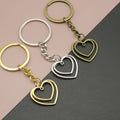 Zinc Alloy Minimalist Heart Keychain For Bag Charm Gift view 1
