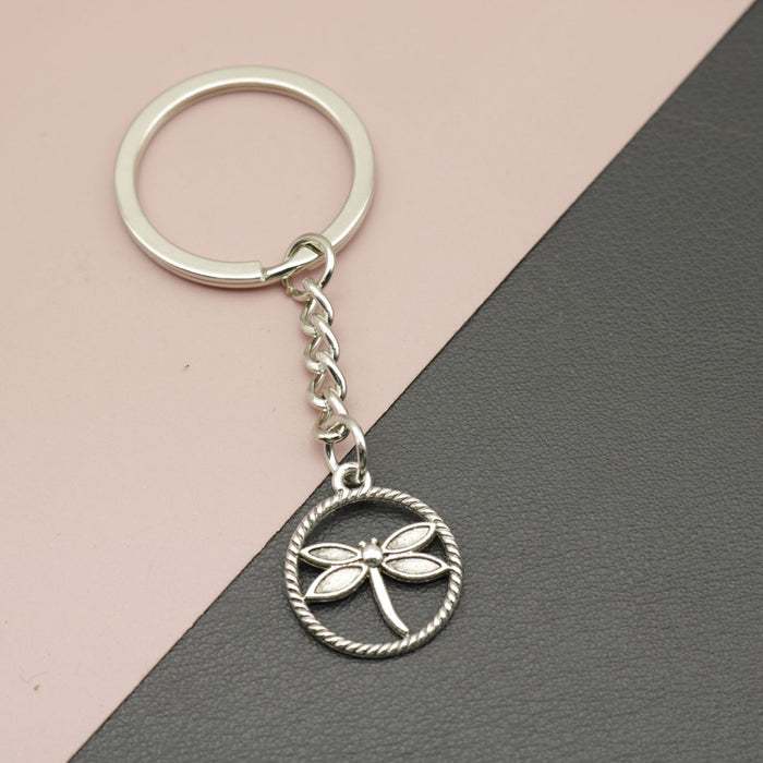 Metal Dragonfly Keychain Bag Charm