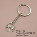 Metal Dragonfly Keychain Bag Charm view 2