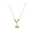 Elegant Versatile Ginkgo Leaf Necklace, Luxury Niche Rhinestone Collarbone Chain Accessory view 5