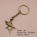 Metal Shark Keychain Bag Charm view 2