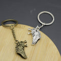 Zinc Alloy Wolf Head Keychain For Bag Charm Gift view 4