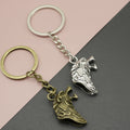 Zinc Alloy Wolf Head Keychain For Bag Charm Gift view 1