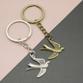 Metal Flying Bird Keychain Bag Charm – Antique Copper view 1