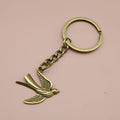 Metal Flying Bird Keychain Bag Charm – Antique Copper view 6