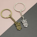 Metal Cat And Mouse Keychain For Bag Charm Gift view 1