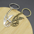 Zinc Alloy Minimal Dragon Keychain Bag Charm view 3