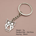 Metal Owl Shape Keychain Bag Charm Gift Accessory view 2