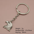 Zinc Alloy Eagle Keychain Bag Charm Gift view 2