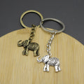 Metal Simple Elephant Keychain Bag Charm Key Ring Gift view 4