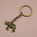 Metal Simple Elephant Keychain Bag Charm Key Ring Gift view 6