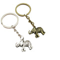 Metal Simple Elephant Keychain Bag Charm Key Ring Gift view 5