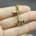 Zinc Alloy Minimalist Giraffe Keychain Bag Charm Gift view 4