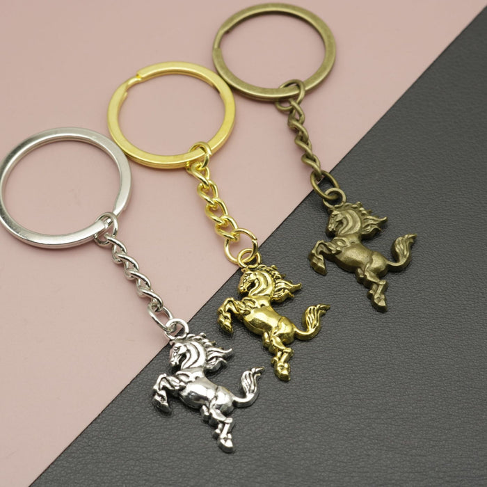 Zinc Alloy Minimalist Horse Keychain Bag Charm Gift