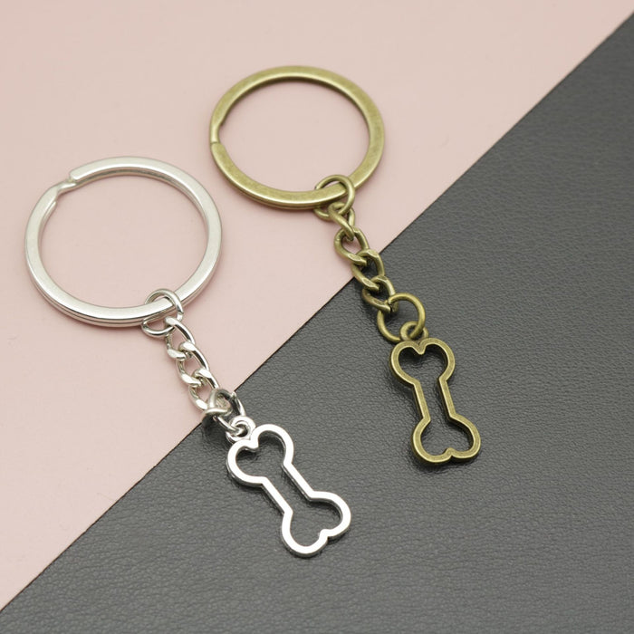 Metal Dog Bone Keychain Pet Lover Bag Charm Gift