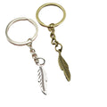 Zinc Alloy Feather Keychain For Bag Charm Gift view 5