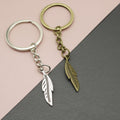 Zinc Alloy Feather Keychain For Bag Charm Gift view 1