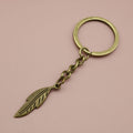 Zinc Alloy Feather Keychain For Bag Charm Gift view 6