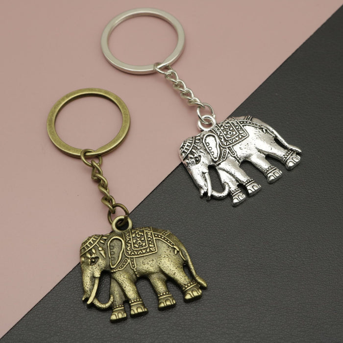 Metal Minimal Elephant Keychain Bag Charm Wholesale Gift