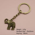 Zinc Alloy Elephant Keychain Minimalist Animal Key Ring Gift view 2