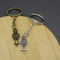 Zinc Alloy Minimalist Owl Keychain Bag Charm Gift view 3