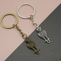Zinc Alloy Minimalist Owl Keychain Bag Charm Gift view 1