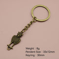 Zinc Alloy Minimalist Owl Keychain Bag Charm Gift view 2
