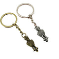 Zinc Alloy Minimalist Owl Keychain Bag Charm Gift view 5