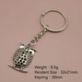 Zinc Alloy Owl Shape Keychain Bag Charm Gift – Silver view 2