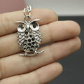 Zinc Alloy Owl Shape Keychain Bag Charm Gift – Silver view 3
