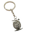 Zinc Alloy Owl Shape Keychain Bag Charm Gift – Silver view 5