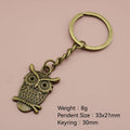 Metal Owl Keychain Simple Bag Charm Gift view 2
